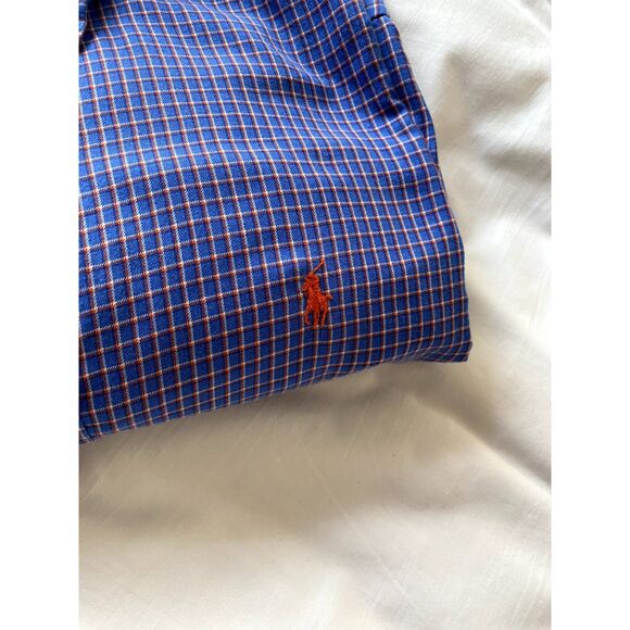 VTG Ralph Lauren Shirt Mens L Classic Fit Button down Long Sleeve Blue Plaid - Picture 8 of 11